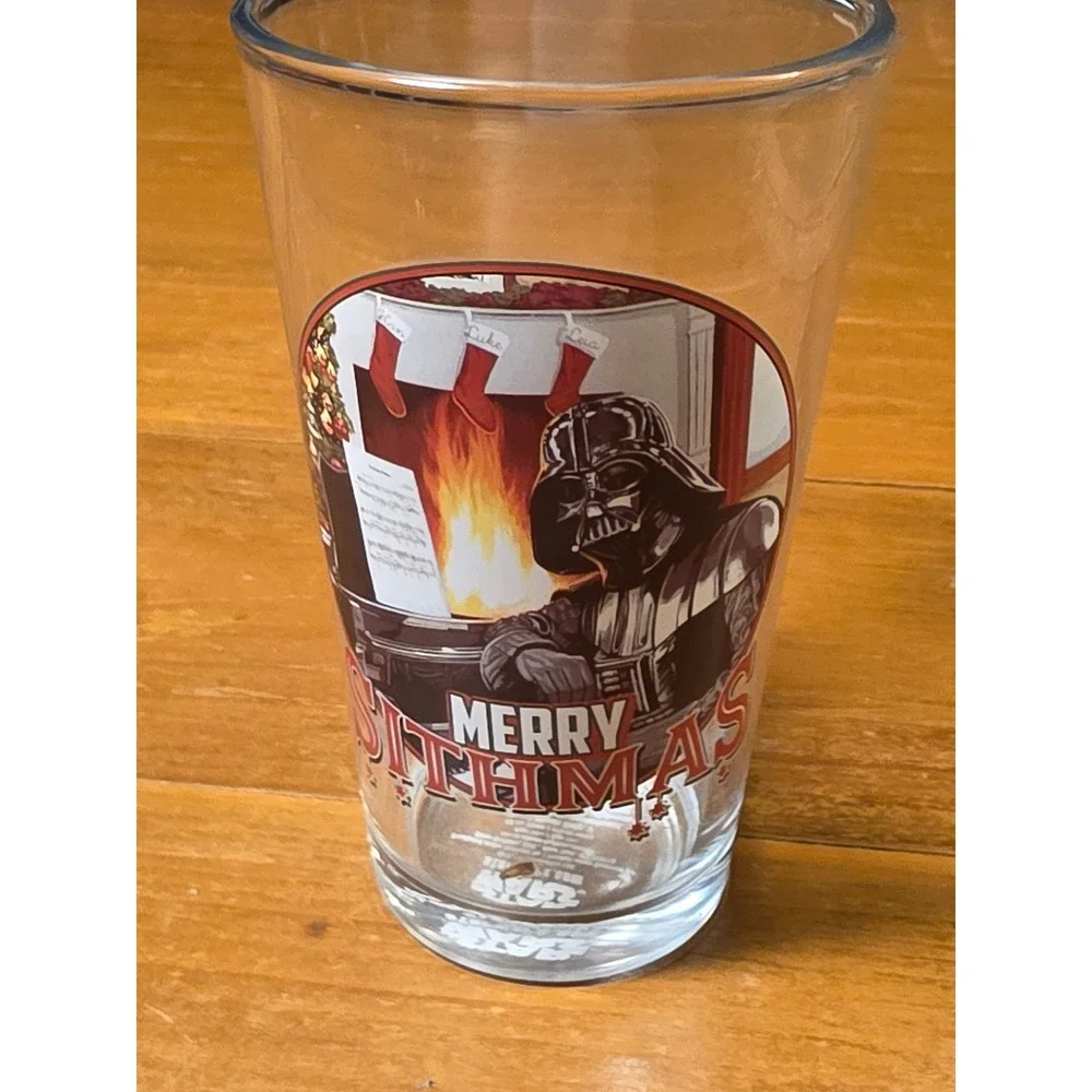Star Wars Darth Vader Merry Sithmas 16oz Pint Glass Silver Buffalo Holiday Cup